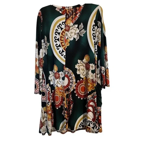 Floral Bohemian Abstract Design Dress - Picture 8 of 8